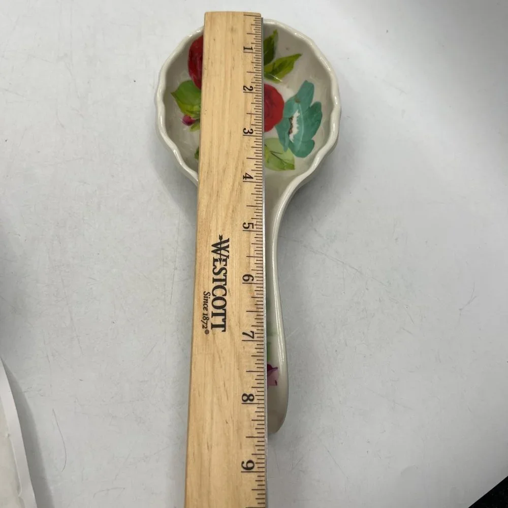 PIONEER WOMAN White/Floral CLARA Melamine SPOON REST